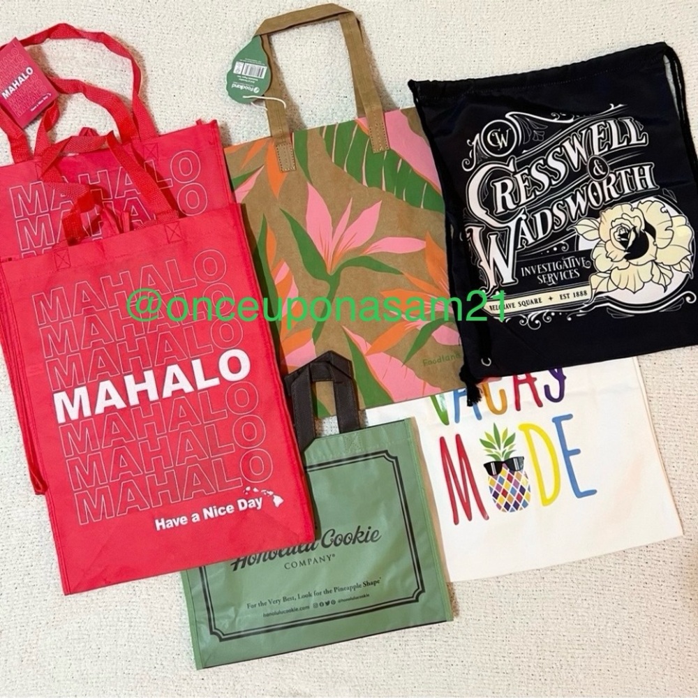 🔥 HAWAII REUSABLE TOTES HAWAII BAGS COLLECTABLE SUSTAINABLE HAWAII TOTES BAGS